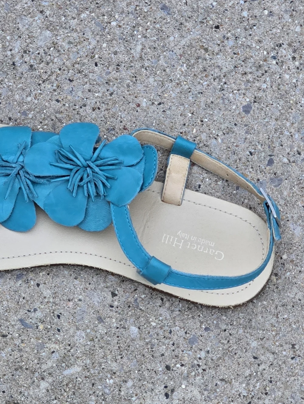 Garnet Hill Sandals Sz 7 Leather Thong Sandals Strappy Boho Vacation Resort - Picture 4 of 11